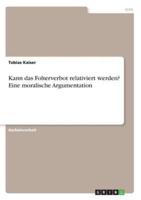 Kann Das Folterverbot Relativiert Werden? Eine Moralische Argumentation