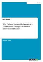 Why Culture Matters.Challenges of a Diverse Team Through the Lens of Intercultural Theories