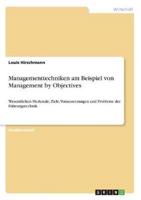 Managementtechniken Am Beispiel Von Management by Objectives