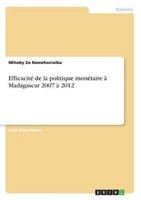 Efficacité De La Politique Monétaire À Madagascar 2007 À 2012