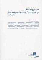 Beitrage Zur Rechtsgeschichte Osterreichs Band 2/2011