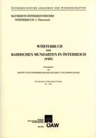 Worterbuch Der Bairischen Mundarten in Osterreich 39. Lieferung