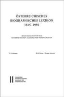 Osterreichisches Biographisches Lexikon 1815-1950