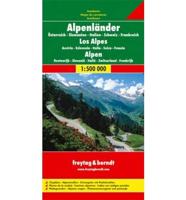 The Alps (A, Ch, F, I, Slo) Road Map 1:500 000
