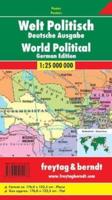 World political Map (German edition), Large-format, 1:25 million