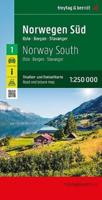 Norway South, Road and Leisure Map
