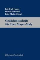 GED Chtnisschrift Fur Theo Mayer-Maly (2011)