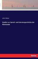 Studien zur Sprach- und Literaturgeschichte der Rheinlande