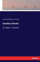 Goethes Werke:25. Band - Lesarten