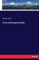 A List of European Birds