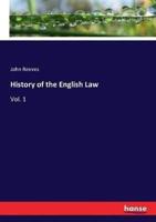 History of the English Law:Vol. 1