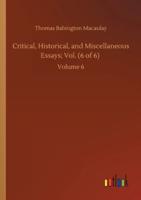Critical, Historical, and Miscellaneous Essays; Vol. (6 of 6) :Volume 6