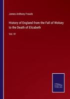 History of England from the Fall of Wolsey to the Death of Elizabeth:Vol. IV