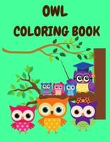 Owl Coloring Book Kids 4-8 Years Old