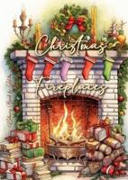 Christmas Fireplaces Coloring Book for Adults