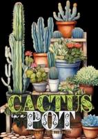 Cactus in a Pot Coloring Book for Adults