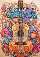 Ornamental Guitars Coloring Book for Adults