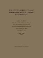 Die Spätbronzezeitliche Keramik Der Schweiz Und Ihre Chronologie