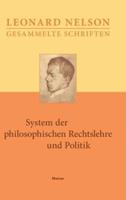 System Der Philosophischen Rechtslehre Und Politik