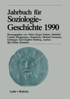 Jahrbuch Für Soziologiegeschichte 1990