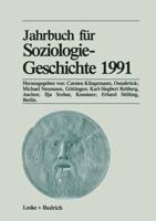 Jahrbuch Für Soziologiegeschichte 1991