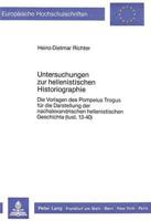 Untersuchungen Zur Hellenistischen Historiographie