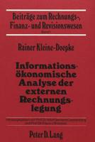 Informationsokonomische Analyse Der Externen Rechnungslegung