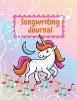 Songwriting Journal: Cute Music Composition Manuscript Paper for Little Musicians and Music Lovers    Note and Lyrics writing Staff Paper   Large Size 8,5 x 11"