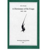 A Dictionary of Ila Usage