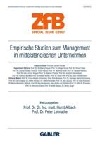 Empirische Studien Zum Management in Mittelständischen Unternehmen