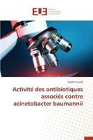 Activité des antibiotiques associés contre acinetobacter baumannii