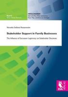 Stakeholder Support in Family Businesses