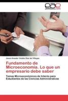 Fundamento de Microeconomía. Lo que un empresario debe saber
