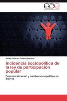 Incidencia sociopolítica de la ley de participación popular