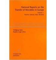 National Reports on the Transfer of Movables in Europe: Volume 1: Austria, Estonia, Italy, Slovenia