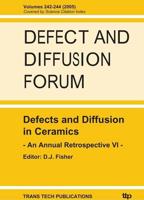Defects and Diffusion in Ceramics - An Annual Retrospective VII