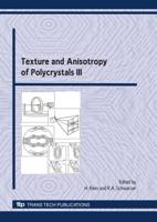 Texture and Anisotropy of Polycrystals III