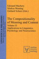 Compositionality of Meaning & Content, Volume 2