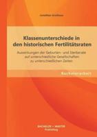 Klassenunterschiede in den historischen Fertilitätsraten: Auswirkungen der Geburten- und Sterberate auf unterschiedliche Gesellschaften zu unterschiedlichen Zeiten