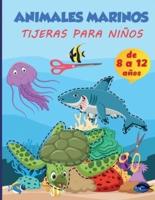 Libro De Actividades Preescolares Para Niños Sobre La Práctica De Los Animales Marinos Con Las Tijeras