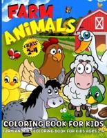 Farm Animals Coloring Book For Toddlers