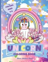 Unicorn Coloring Book: Unique Coloring Pages for Kids Ages 4-8  Cute and Fun Activity Coloring Book for Girls for both Home or Travel