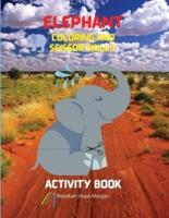 Elephant Coloring and Scissor Skills Activity Book