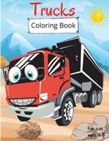 Trucks Coloring Book for Kids