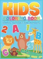 Kids Coloring Book Animal Alphabet and Numbers