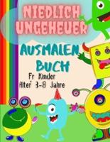 Niedliche Monster Färbung Buch Für Kinder Im Alter Von 3-8