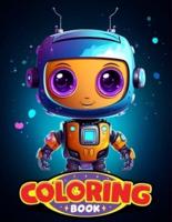 Cute Robots Coloring Book for Kids