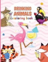 Drinking Animals Coloring Book