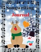 Songwriting Journal: Cute Music Composition Manuscript Paper for Little Musicians and Music Lovers    Note and Lyrics writing Staff Paper   Large Size 8,5 x 11"