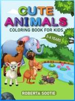 Cute Animals Coloring Book For Kids 3-6 Year